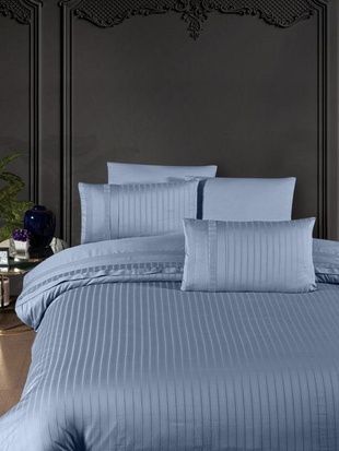 Євро комплект First Choice New Trend Dusty Blue 250 ТС Сатин Делюкс головне фото