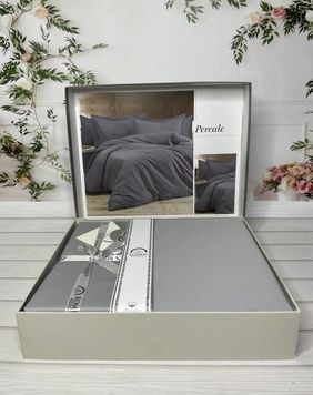 Євро комплект Romeo Home Percale Gri 300 TC Сатин головне фото