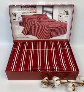 Двоспальний Євро комплект - Maison D'or Antik Nil Linens Red Сатин Преміум 053490 фото