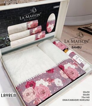Подарунковий набір рушників з парфумом La Maison Layren головне фото