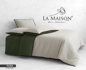 Євро комплект La Maison Ruba Stone-Khaki Варена Бавовна головне фото
