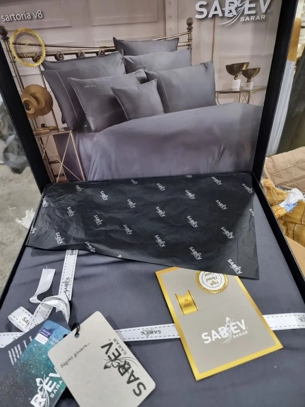 Євро комплект Sarev Sartoria Dark Grey 500 ТС Сатин Преміум головне фото