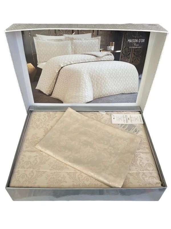 Євро комплект Maison D'or Emeral Beige 300 TC Сатин-Бамбук головне фото