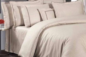 Євро комплект Sarev Jacquard Beige Stripe 250 TC Сатин Жаккард головне фото