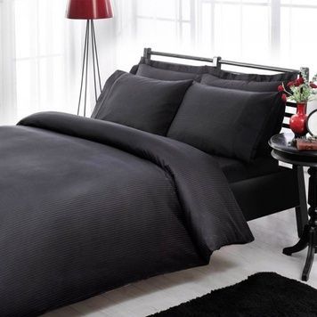 Євро комплект ТАС Premium Basic Black 220 ТС Сатин-Stripe головне фото
