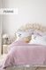 Летнее постельное белье Moss Home Palm Pembe с покрывалом 220*240 см фото 1