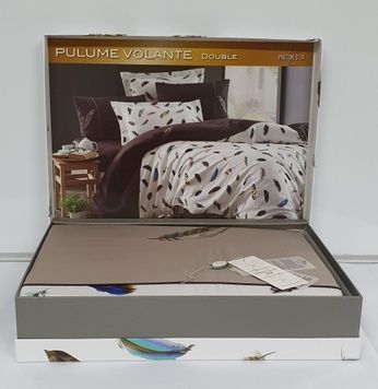 Євро комплект - Maison D'or Pulume Volante Beige 250 TC Сатин Преміум головне фото