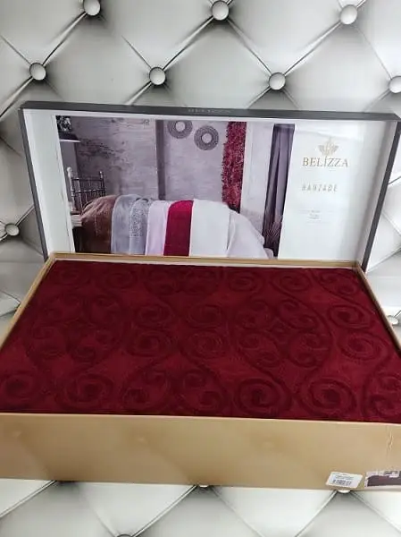 Махрове велюрове покривало Hanzade bordo 200&times;220 см головне фото