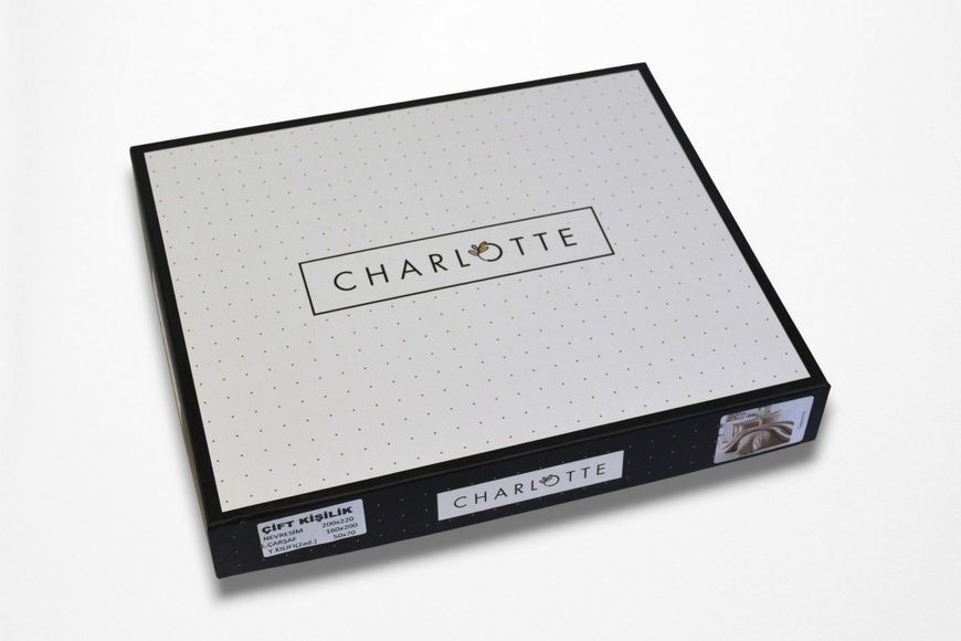 Євро комплект Charlotte Su Yesili Сатин-Stripe / простирадло на резинці 180x200см головне фото