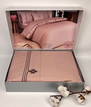 Євро комплект - Maison D'or Deluxe Rosa-Grey 250 TC Сатин Преміум головне фото