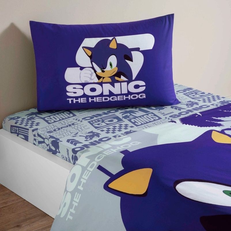 Підлітковий комплект Disney TAC Sonic Run Ранфорс / простирадло на резинці головне фото