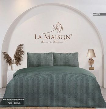 Євро комплект La Maison Korte Yesil Муслін+Тенсел головне фото