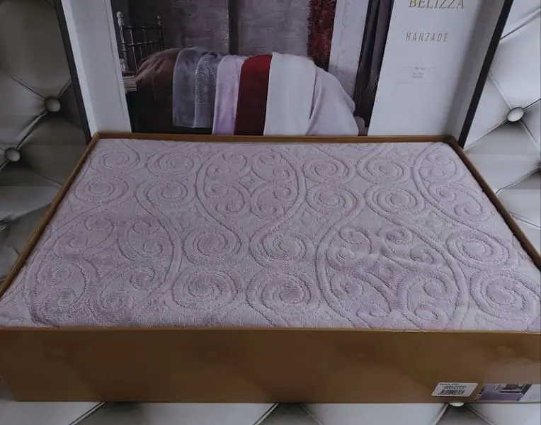 Махровое велюровое покрывало Hanzade lila 200&times;220 см главное фото