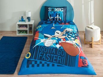 Підлітковий комплект Disney TAC Sonic Classic Ранфорс / простирадло на резинці головне фото