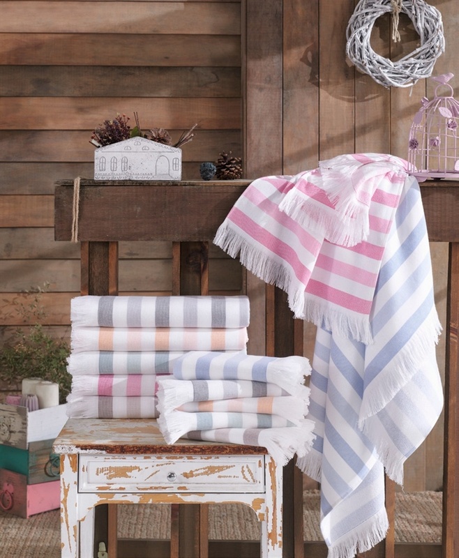 Рушник STRIPE Peshtemal 50*90 бежевий 340г/м2 315693 фото