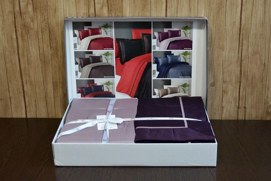 Євро комплект First Choice Serenity Purple Lilac 250 ТС Сатин Делюкс головне фото