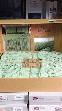 Євро комплект Naturel Ruffle Green Ранфорс головне фото