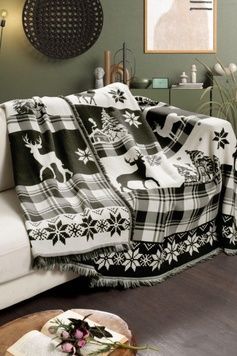 Плед бавовняний Deer Dark green 220х240 см головне фото
