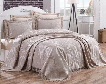 Покривало з наволочками Gardines Diana Beige 240 x 260 см головне фото