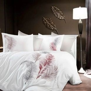 Евро комплект Dantela Vita Iz White 250 ТС Сатин с вышивкой главное фото