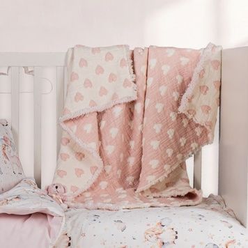 Муслінове покривало Saheser Baby Love Pudra 110х120 см головне фото
