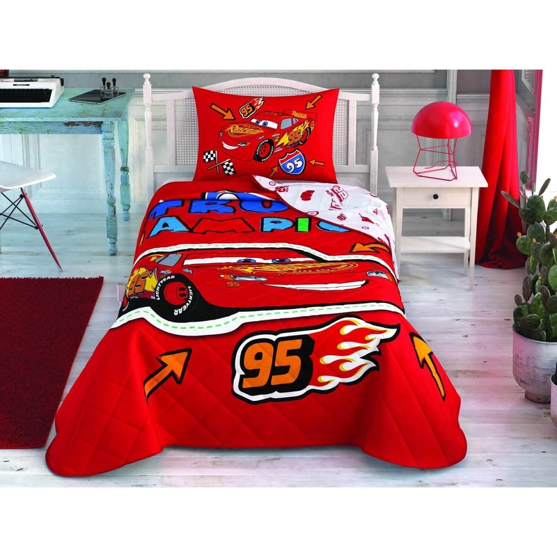 Стьобане покривало TAC Disney Cars Champion 160×220см + наволочка 60264507 фото