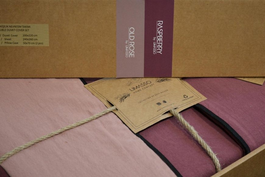 Євро комплект Limasso Essualte Old Rose-Rasberry Варена Бавовна головне фото
