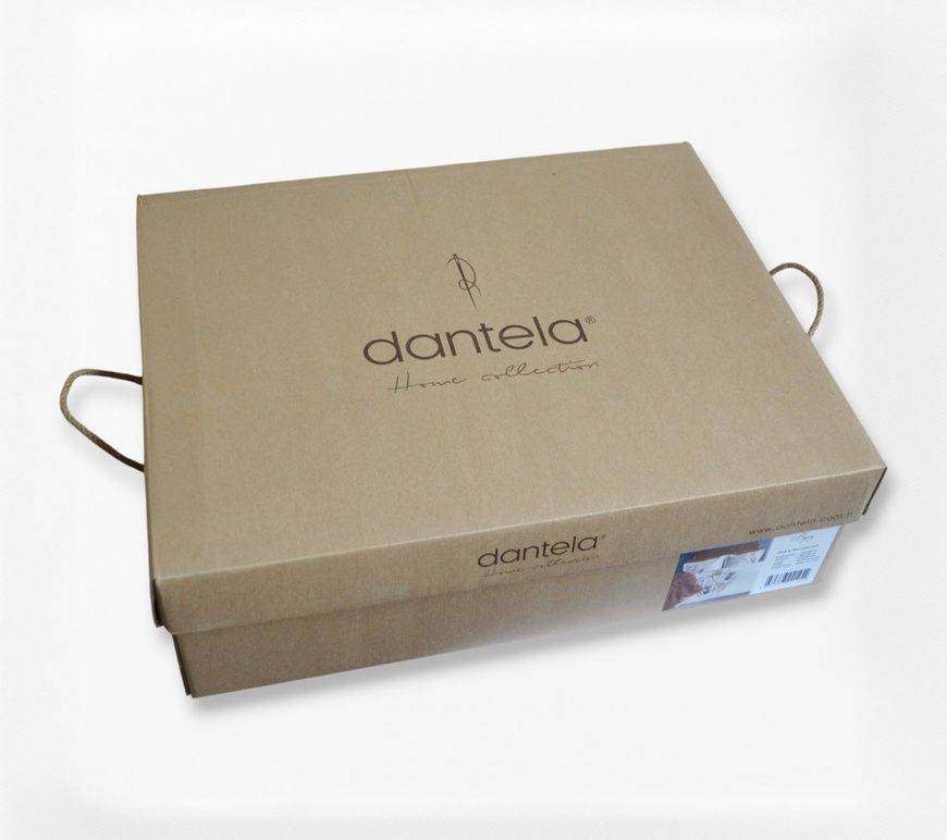 Евро комплект Dantela Bohem Beige 250 TC Сатин с вышивкой+муслиновое покрывало главное фото