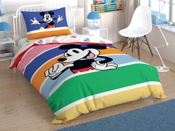 Підлітковий комплект Disney TAC Mickey Mouse Rainbow Ранфорс / простирадло на резинці головне фото