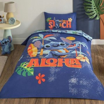 Підлітковий комплект Disney TAC Stitch Aloha Ранфорс / простирадло на резинці головне фото