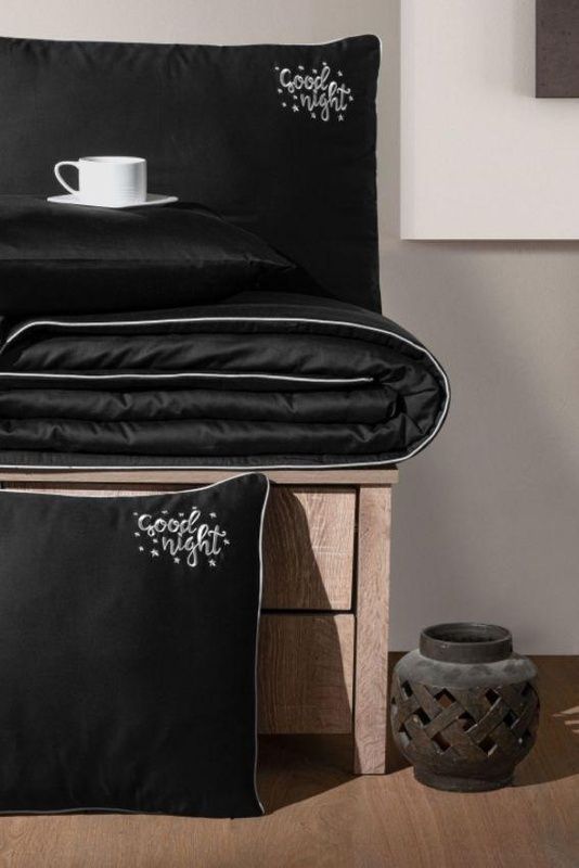 Євро комплект First Choice Timeless Black 250 ТС Сатин Делюкс головне фото