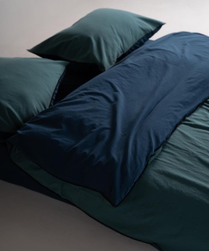Євро комплект Limasso Essualte Dress Blue-Dark Green Варена Бавовна головне фото