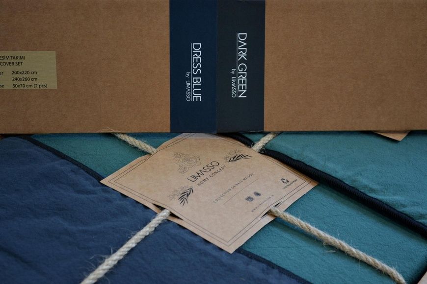 Євро комплект Limasso Essualte Dress Blue-Dark Green Варена Бавовна головне фото
