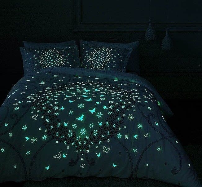 Євро комплект ТАС Molly Lilac Glow 220 ТС Сатин + світиться головне фото