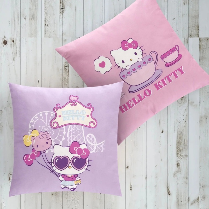 Декоративна подушка мікрогелева TAC Disney Hello Kitty Funny 40х40 см 60300582 фото