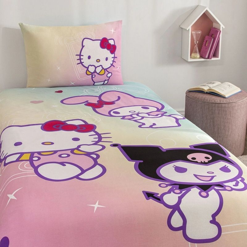 Підлітковий комплект Disney TAC Hello Kitty Friends Ранфорс / простирадло на резинці головне фото