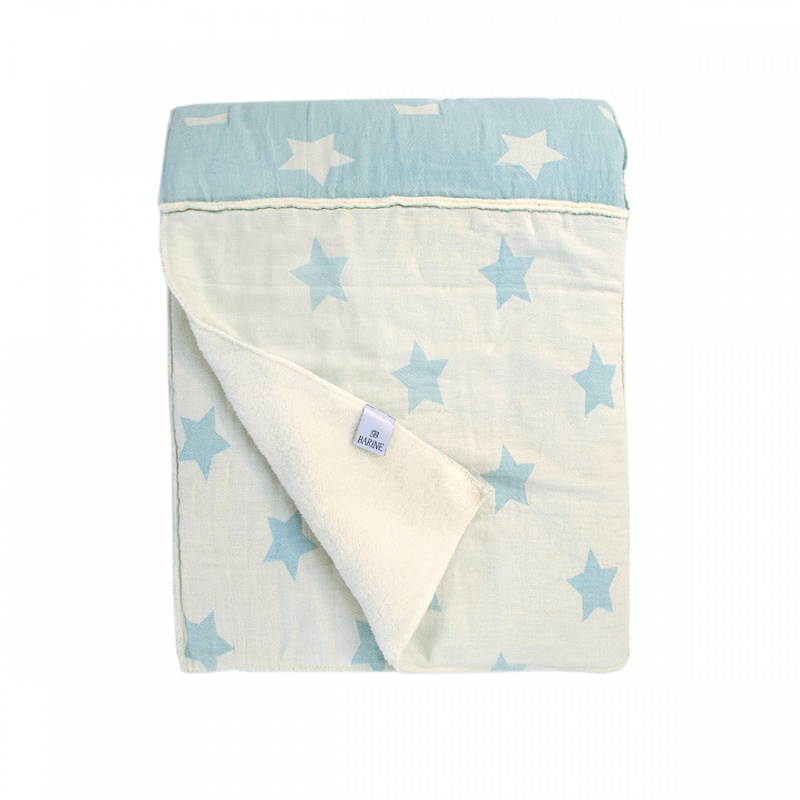 Плед мікроплюш Barine - Star Patchwork throw mint ментоловий 130*170 svt-2000022233132 фото