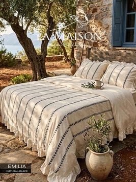 Євро комплект La Maison Emilia Natural Black Варена Бавовна головне фото