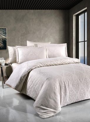 Євро комплект First Choice Sofya Champagne 220 TC Жаккард головне фото