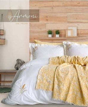 Євро комплект Istanbul Armoni Sari Варена Бавовна з Мусліновим покривалом головне фото