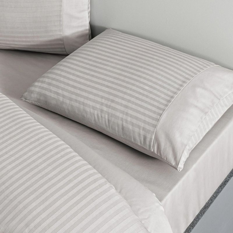 King Size комплект TAC Premium Basic Grey 220 ТС Сатин-Stripe головне фото