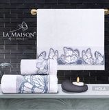 Подарунковий набір рушників з свічкою La Maison Nola Ekru головне фото