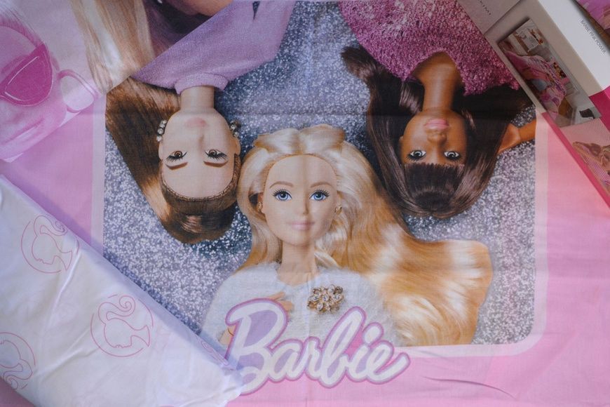 Підлітковий комплект Disney TAC Barbie Pink Power Ранфорс / простирадло на резинці головне фото
