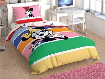 Підлітковий комплект Disney TAC Minnie Mouse Rainbow Ранфорс / простирадло на резинці головне фото
