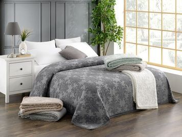 Махровое покрывало Zeren Dark Grey 220 х 240 см главное фото