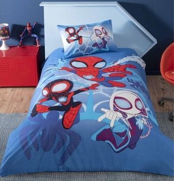 Підлітковий комплект Disney TAC Spidey and Friends Ранфорс / простирадло на резинці головне фото