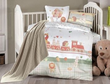 Комплект постільної білизни для немовлят First Choice - Toys Сатин + Плед в'язаний головне фото