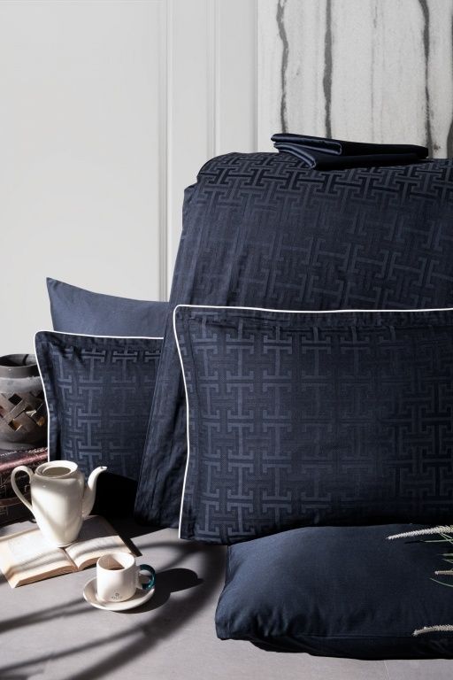 Євро комплект La Romano Rodel Navy Blue 300 TC Сатин Преміум головне фото