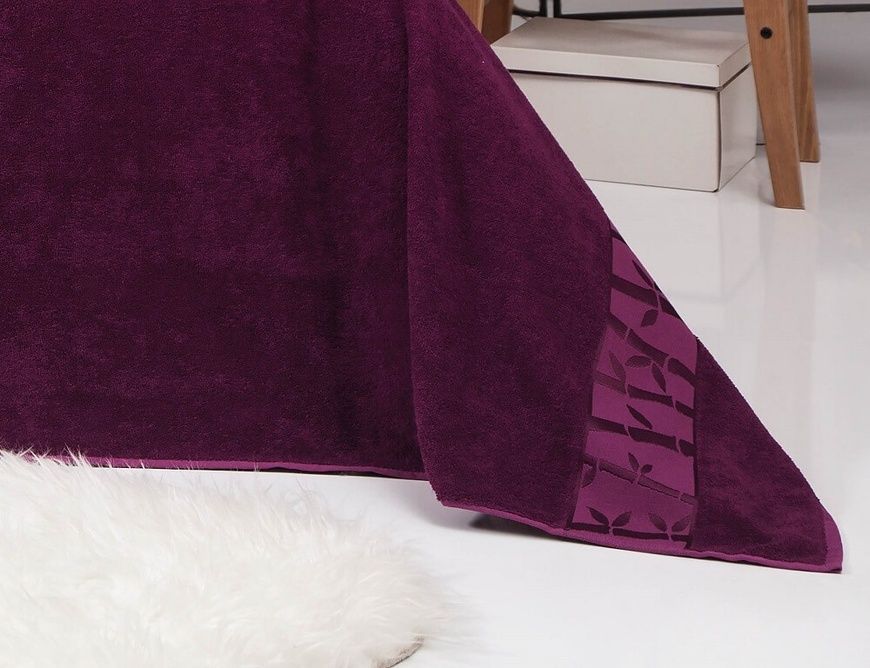 Махрове бамбукове покривало Belizza Purple 200&times;220 см головне фото