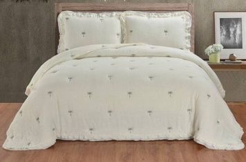 Муслінове покривало Maison Luxe Krem 240х260 см+2 наволочки 50х70 см головне фото